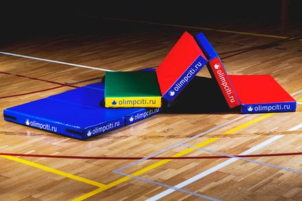 Мат гимнастический складной 2000x2000x100mm 4 сложения (вин.кожа)