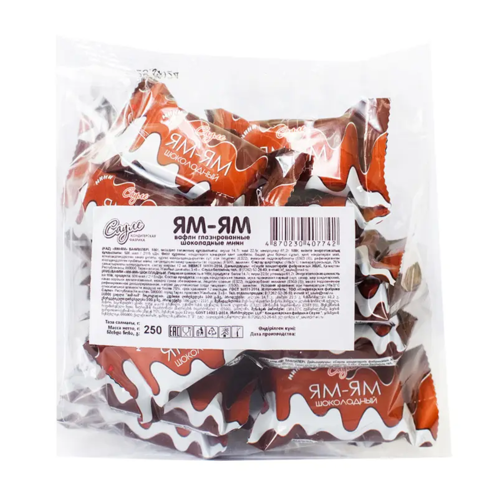 Вафли шоколадные Ям-Ям 500 гр