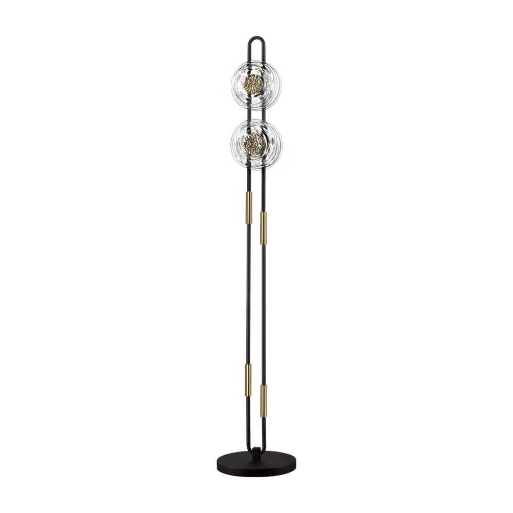 5407/23FL MODERN ODL_EX24 101 черный/золотой/металл/стекло Торшер LED 23W 3000K 1940Лм MAGNET
