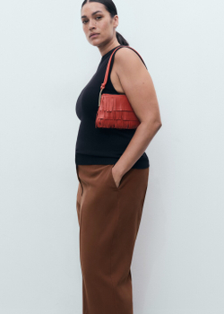 Прямые брюки с посадкой на талии