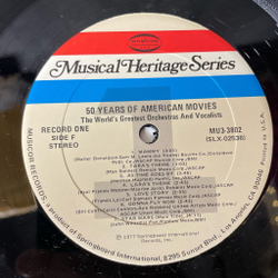 Винтажная виниловая пластинка LP Сборник Музыка Из Американских Фильмов 50 Years Of American Movies (USA 1977) (Star Wars, Gonna Fly Now, Moon River)