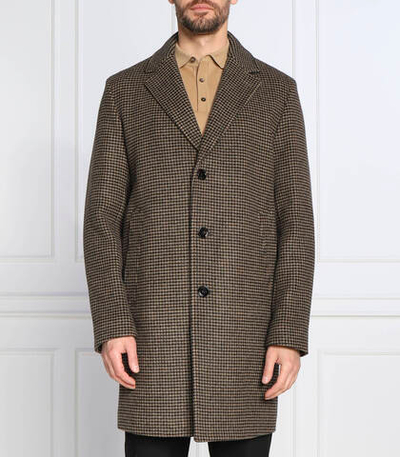 Хлопковое пальто c-cam BOSS BLACK - коричневый(50479495)