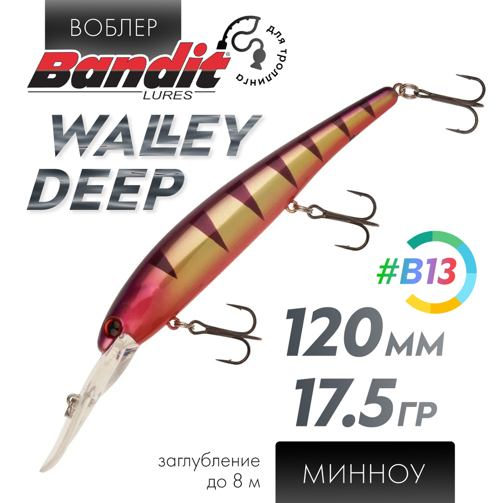 Воблер Bandit Walleye Deep (120мм, 17.5гр)