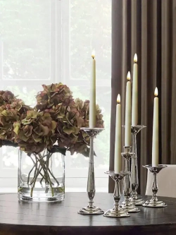 Набор 6 шт. высокие тонкие светодиодные отдельные свечи (на батарейках) украшение декоративное