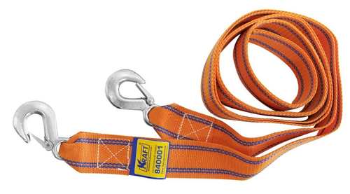 Трос буксировочный полипропиленовый Kraft (3,5т) с крюками