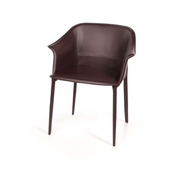 Стул Gio, коричневая кожа