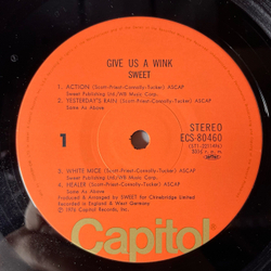 Винтажная виниловая пластинка LP Sweet Give Us A Wink (Япония 1976) (Без Оби) Fox On The Run