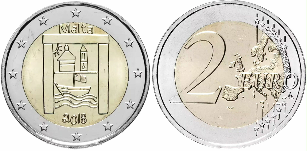 Мальта 2 евро 2018 Культурное наследие UNC