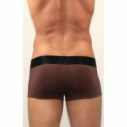 Мужские трусы боксеры коричневые с черной резинкой Calvin Klein Steel Black Waistband Brown 0-1CK00066-KP