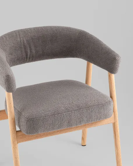 Стул обеденный Zubo с деревянными ножками темно-серый