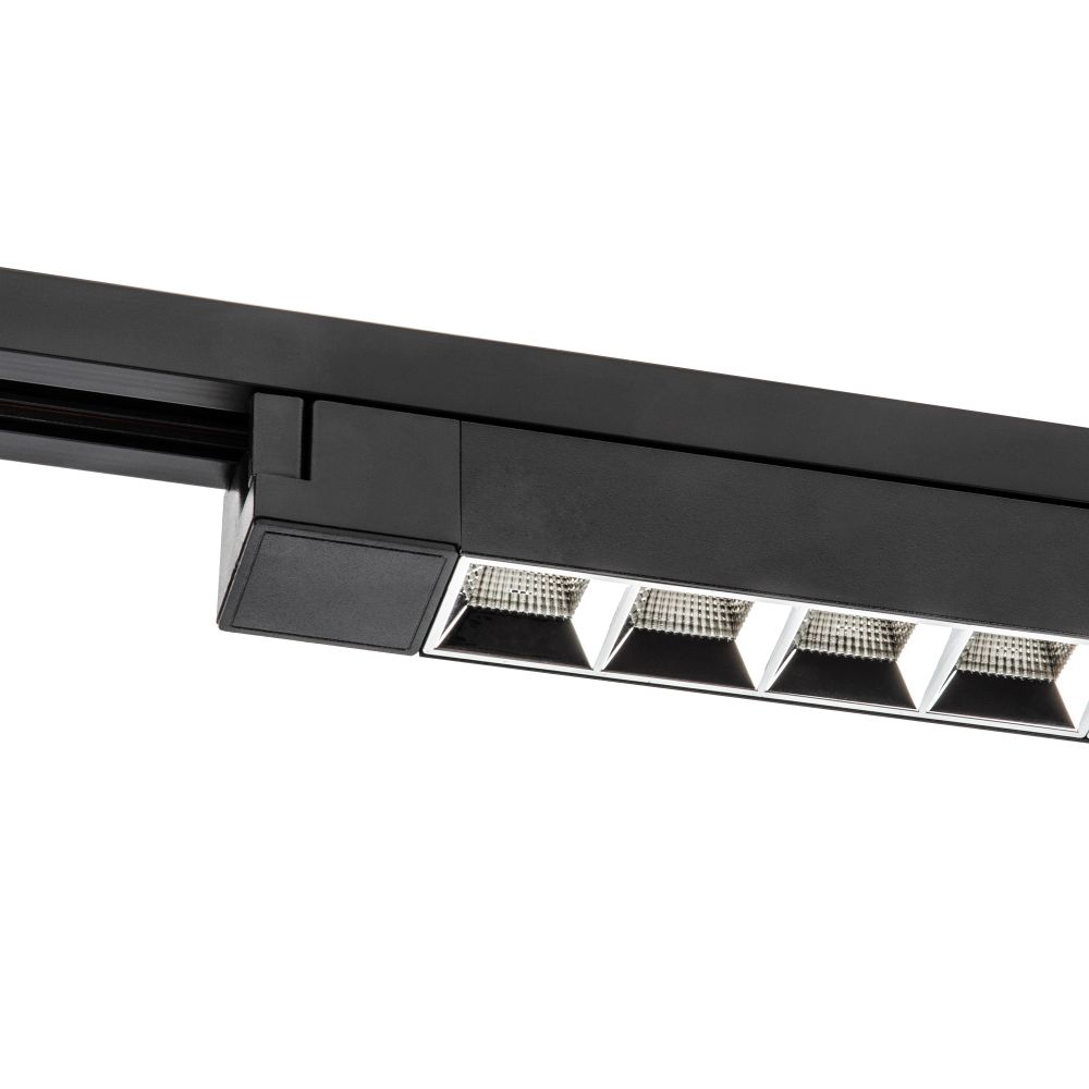 ULB-Q282 20W-4000K BLACK Светильник-прожектор светодиодный трековый. Линейный. 1600 Лм. Белый свет 4000К. Корпус черный. ТМ Volpe