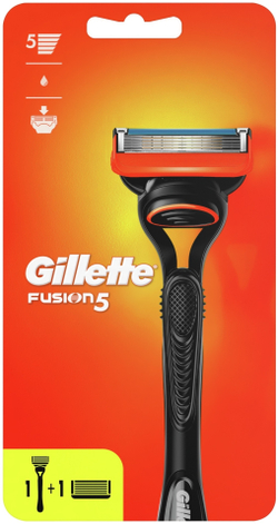Бритвенный станок для бритья Gillette Fusion с 2 кассетами