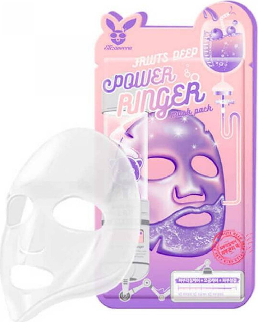 Elizavecca Маска тканевая для лица фруктовая - Fruits deep power ringer mask pack, 23мл