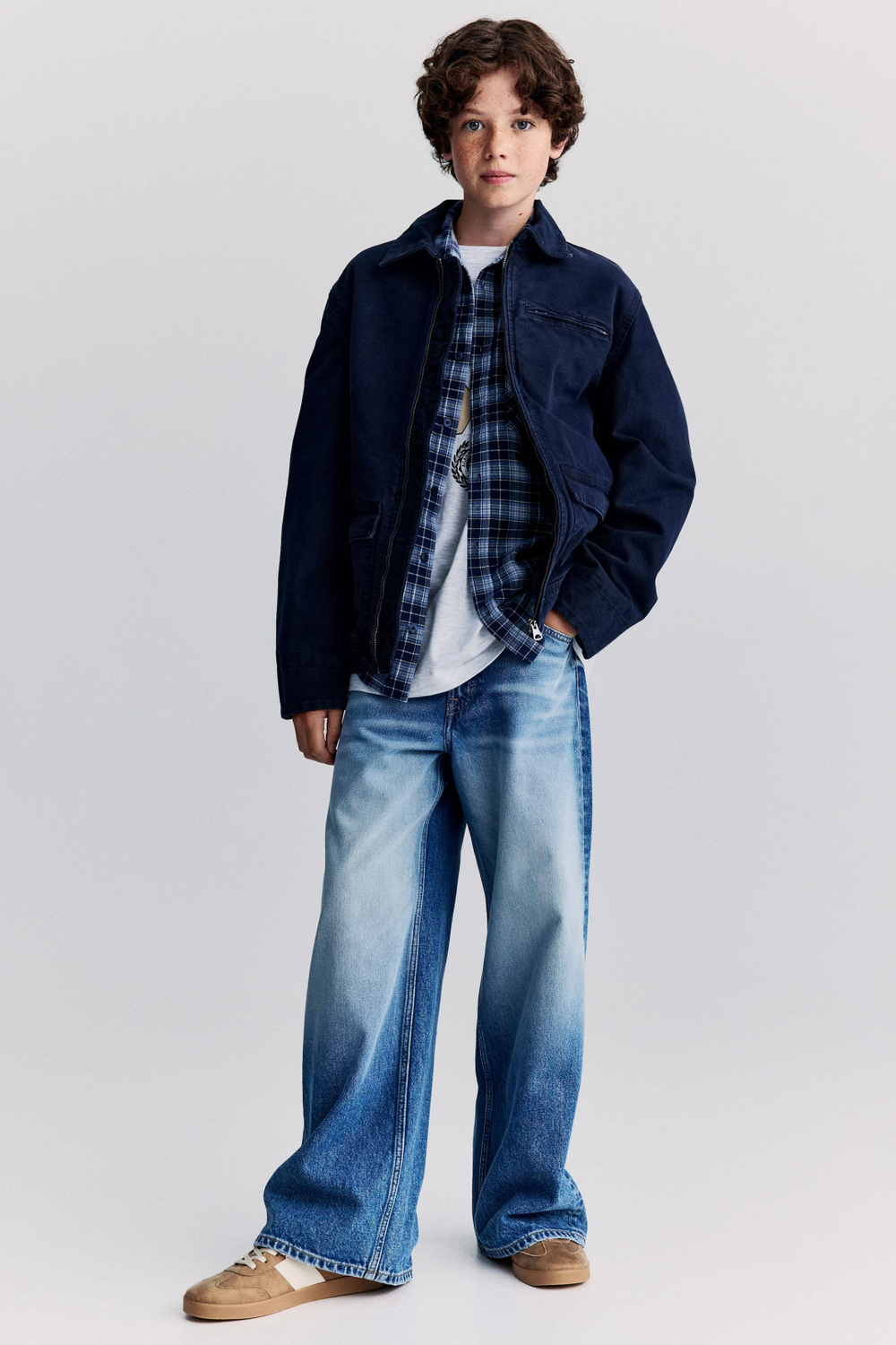 H&M Джинсы Wide Leg, синий