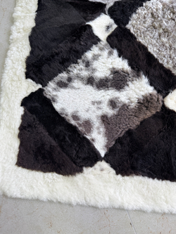 Ковер прямоугольный натуральный мех овчина, 210 х 170 см.