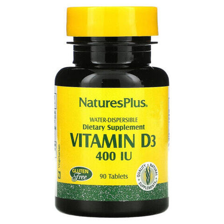 Витамин D NaturesPlus, витамин D3, 400 МЕ, 90 таблеток