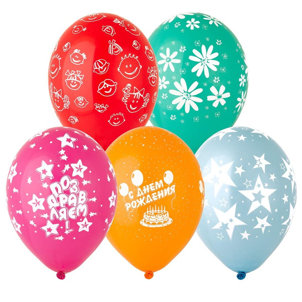 Шар латексный 30см Разные (Ассорти)