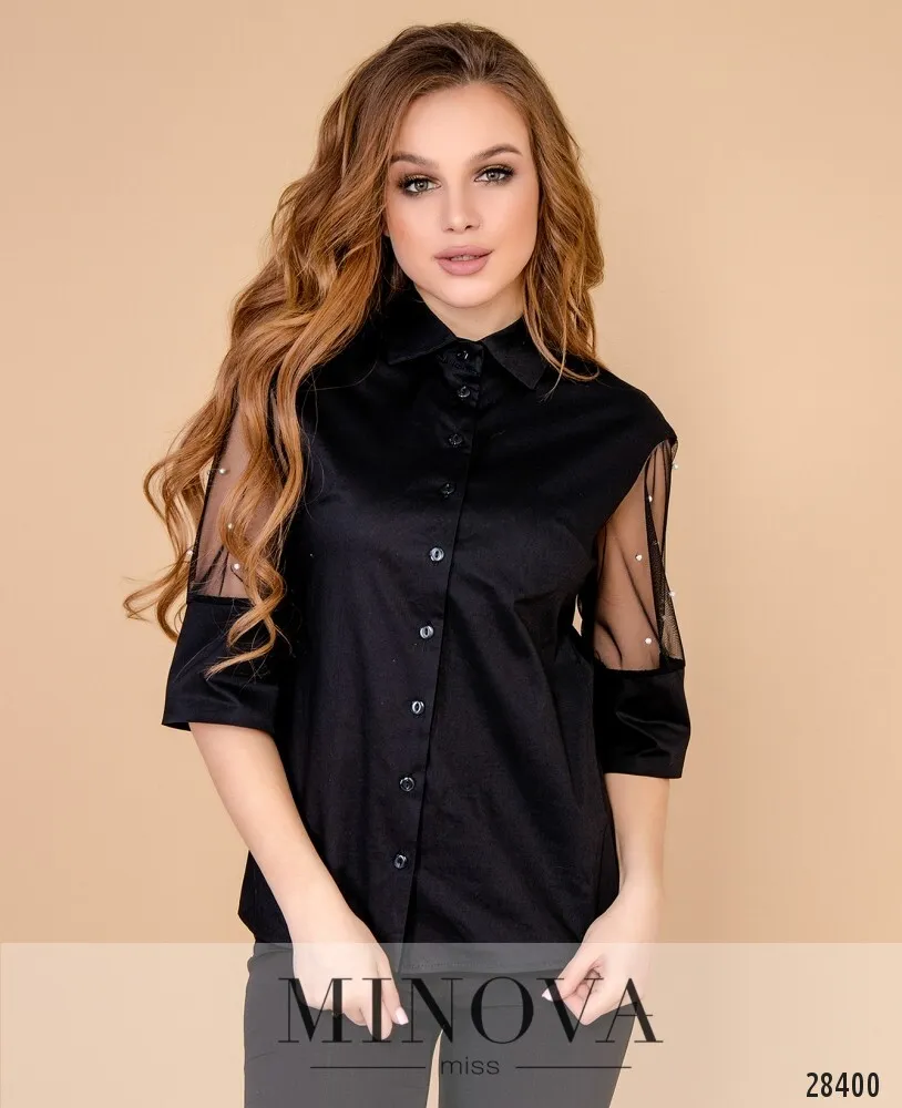 Блуза 4099-черный Minova
