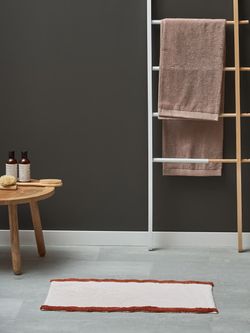 Коврик для ванной с кантом терракотового цвета из коллекции Trendy Ruffles, 50x80 см