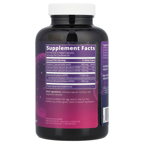 MRM Nutrition, Cardio Chelate с ЭДТК, 180 веганских капсул