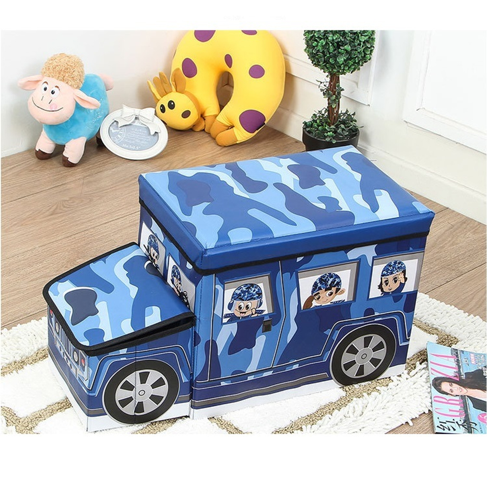 Коробка для хранения игрушек и вещей Blonder Home Jeep Blue BJP/88