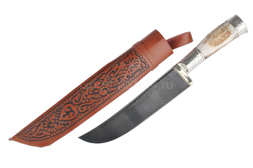 Пчак средний Косуля гарда гравировка ШХ15, 16-18 см.