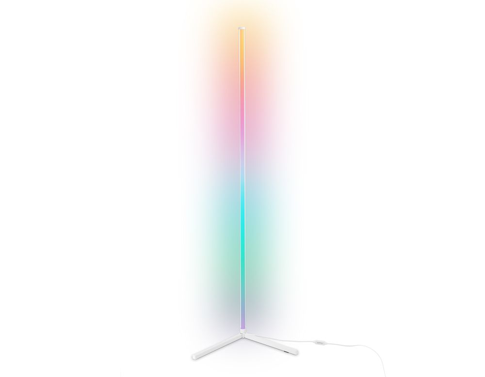 Светильник светодиодный напольный RGB с пультом FL8025 WH белый LED 20W RGB D32*1650 (ПДУ РАДИО 2.4G)