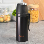 Термос 0,35л с чашкой и силиконовым ремешком "Nero"