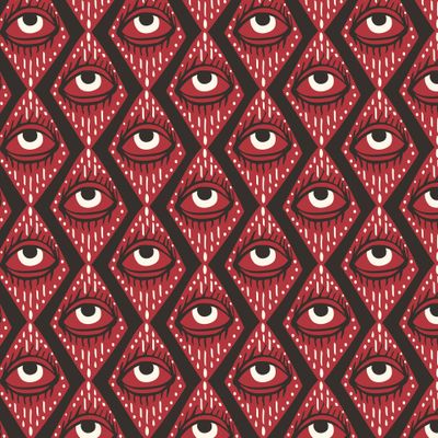 Черный паттерн с красными глазами