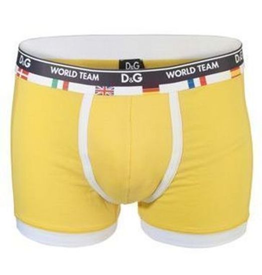 Мужские трусы боксеры желтые D&G World Team Yellow