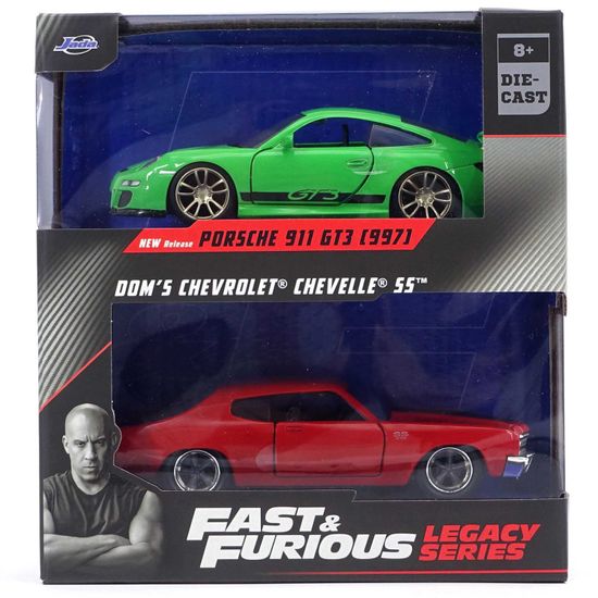 Набор модель машинок Форсаж 1:32 FF Porsche 911 GT3 RS 997 1970 Chevrolet Chevelle SS 35692