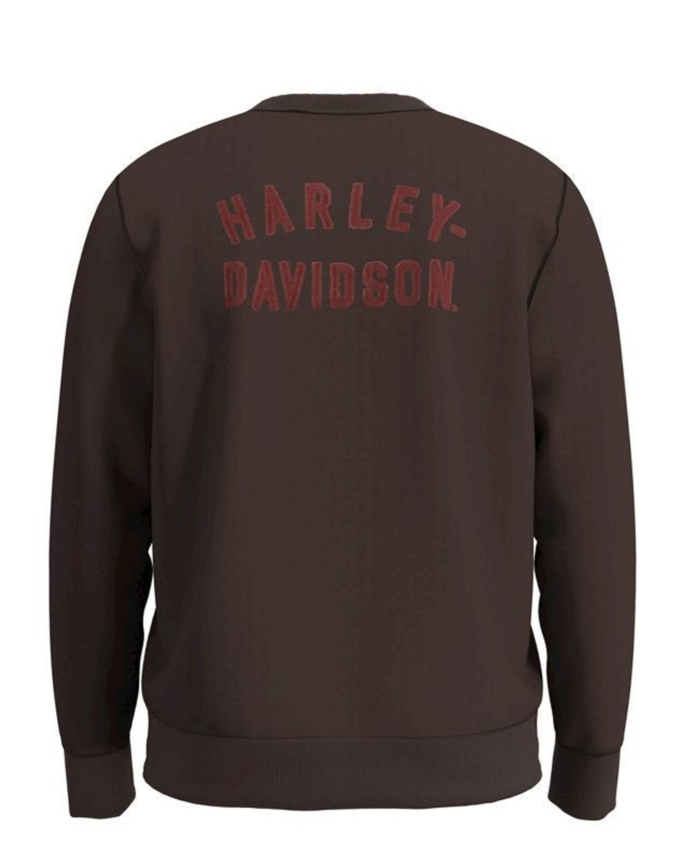 Лонгслив Men's Staple Embroidered Sweatshirt Brown Harley-Davidson