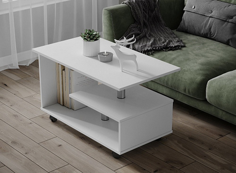 Столик журнальный Консул-5, белый