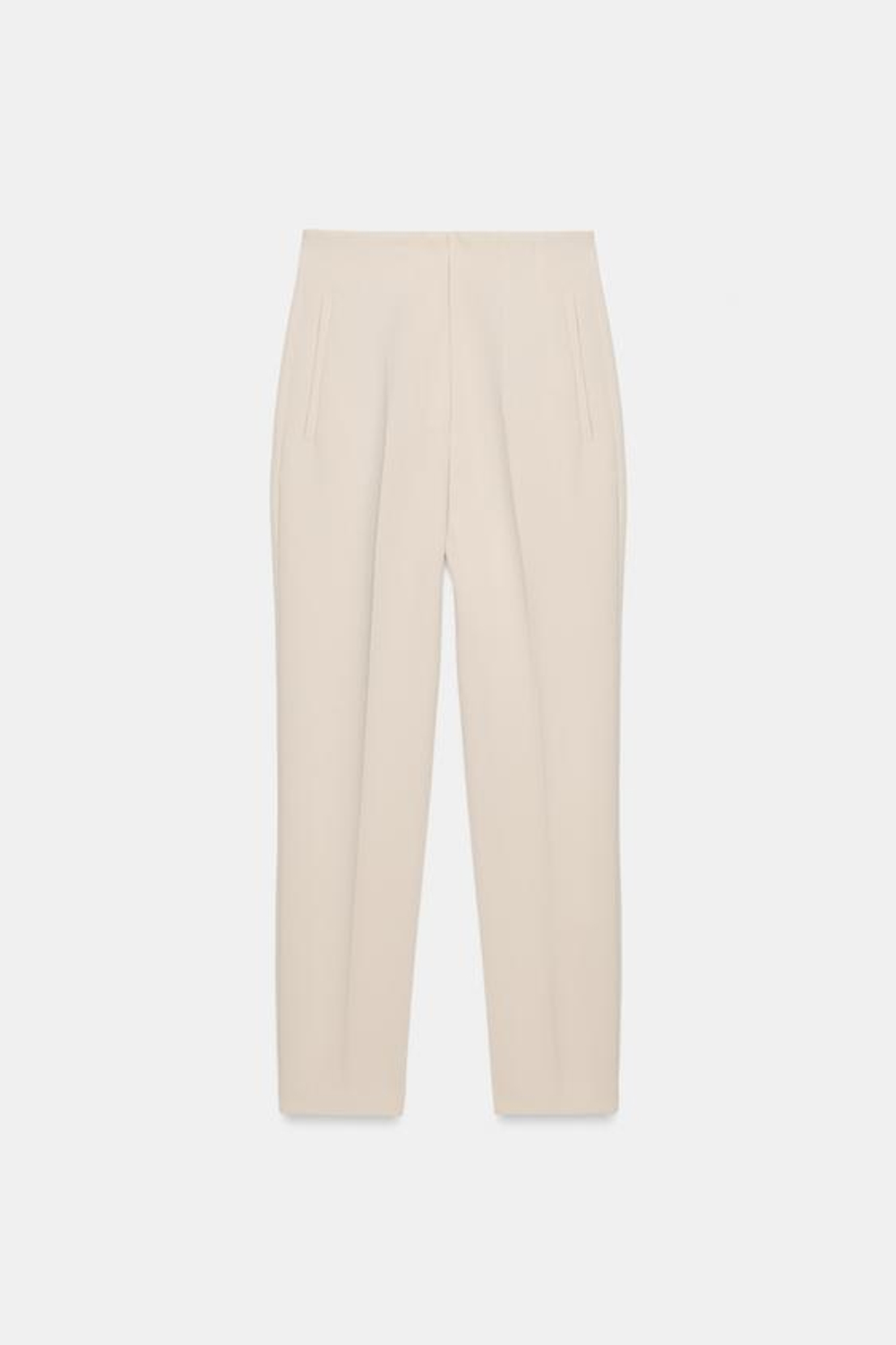 ZARA БРЮКИ С ВЫСОКОЙ ПОСАДКОЙ, СЛОНОВАЯ КОСТЬ