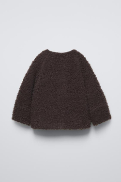 ZARA КАРДИГАН ИЗ СИНТЕТИЧЕСКОЙ ШЕРСТИ И АЛЬПАКИ, КОРИЧНЕВЫЙ