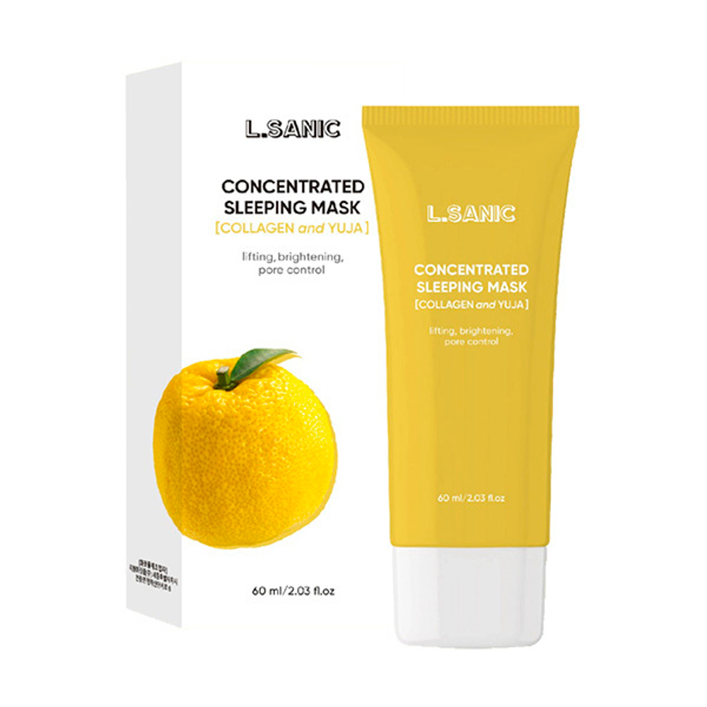 Концентрированная ночная маска с Коллагеном и Юдзу L.Sanic Collagen & Yuja Concentrated Sleeping Mask 60мл