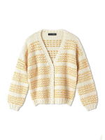 Жакет спицами со снятыми петлями "Bottoni"