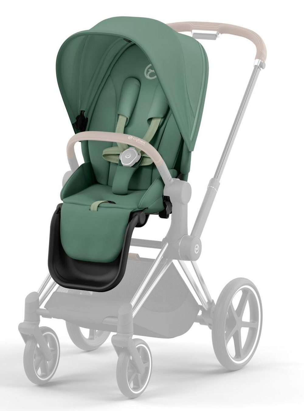 Коляска 2 в 1 Cybex Priam IV Rosegold complete Leaf Green