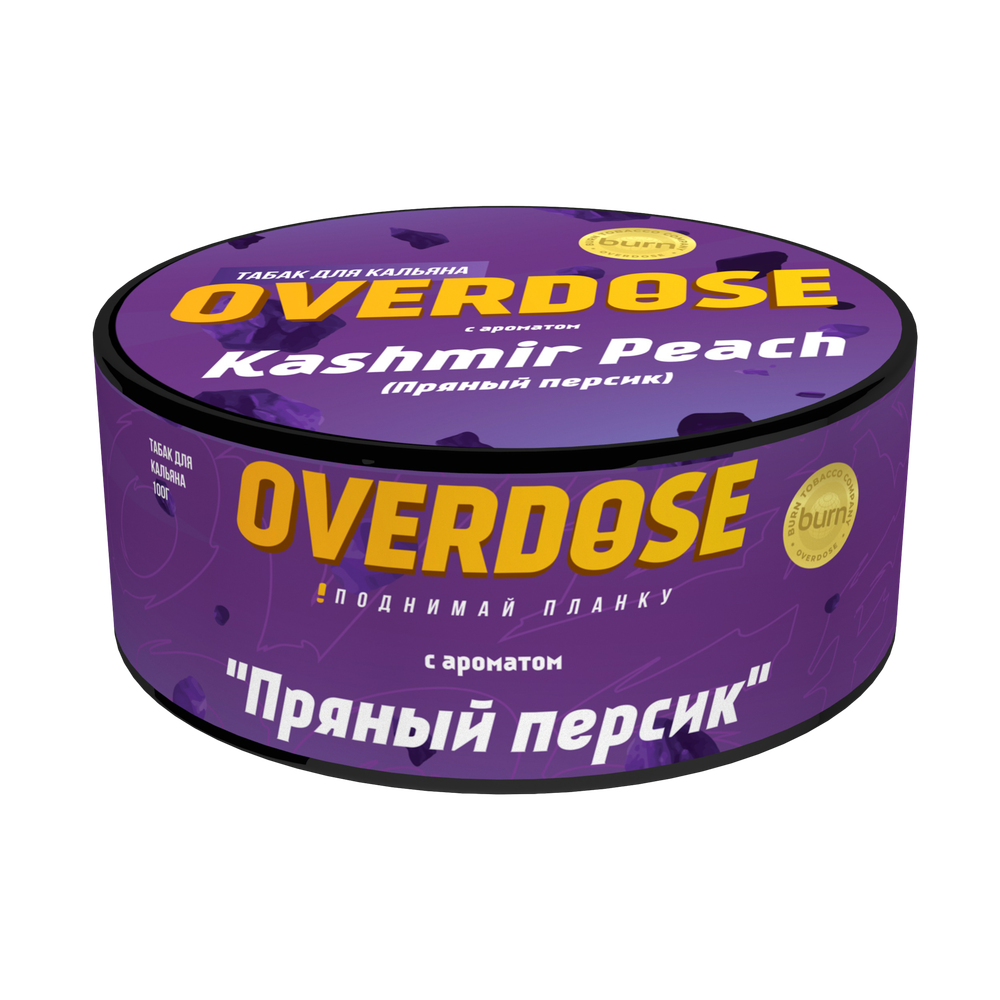 М. Табак для кальяна Overdose Kashmir Peach (Пряный персик), 100г.