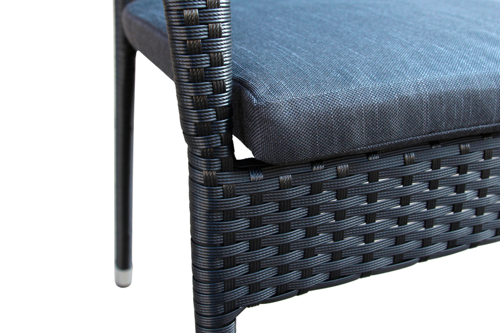 Стул  Парис с подушкой арт.GS014, черный серый "Garden story"