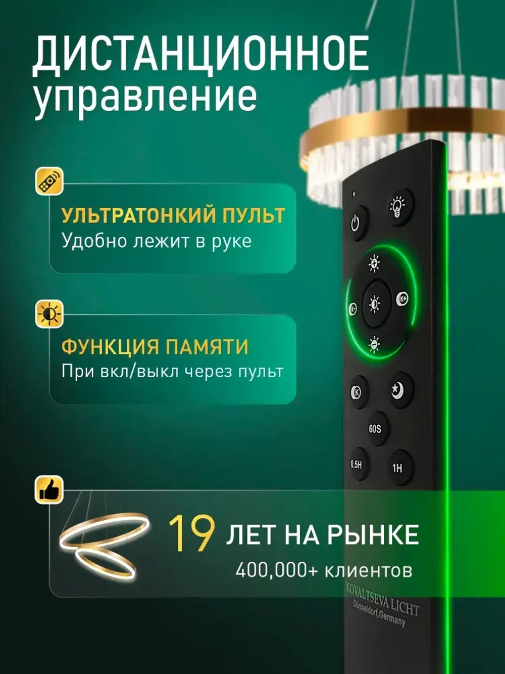 Natali Kovaltseva Люстра, Без цоколя, 240 Вт