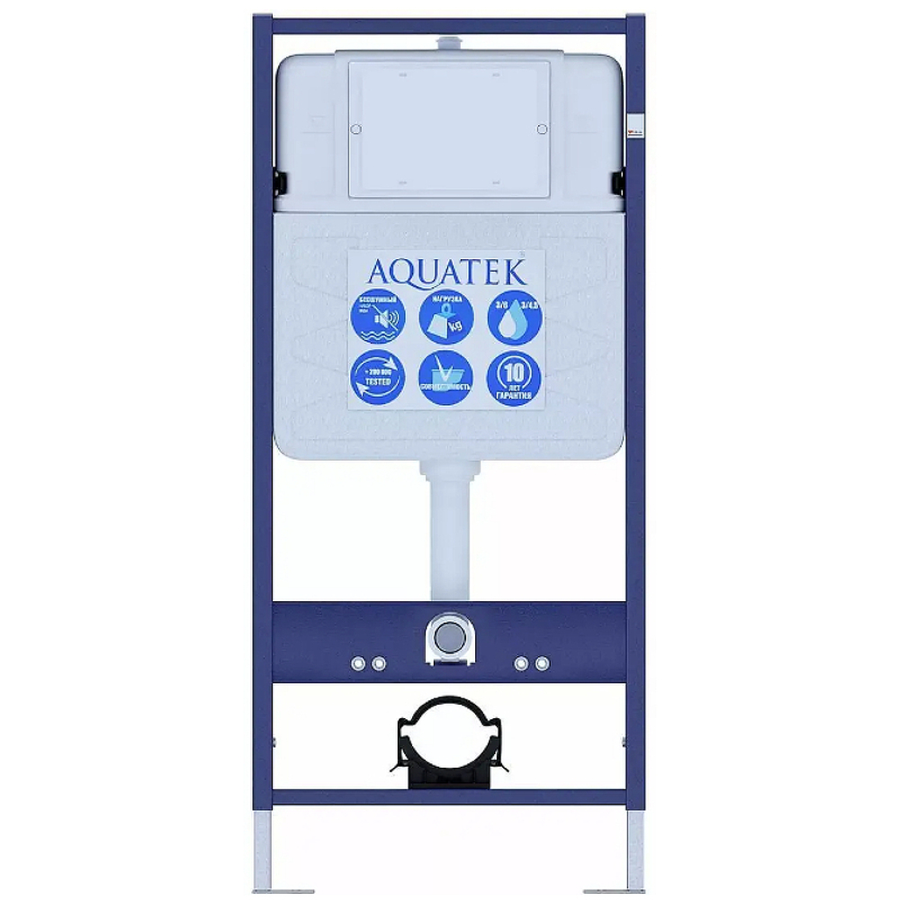 Комплект унитаза с инсталляцией Aquatek SET AQUATEK ВЕГА cmp с сиденьем Микролифт