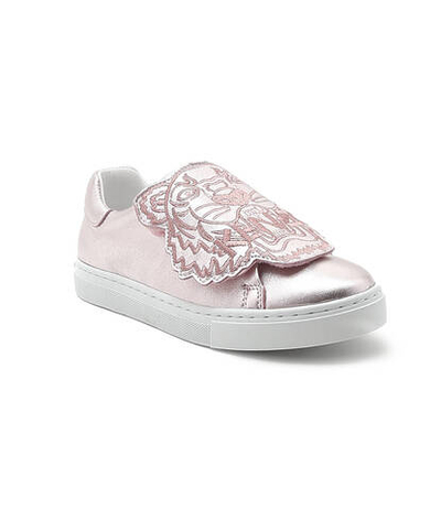 Кожаные кроссовки KENZO KIDS - пудро-розовый(K19113)