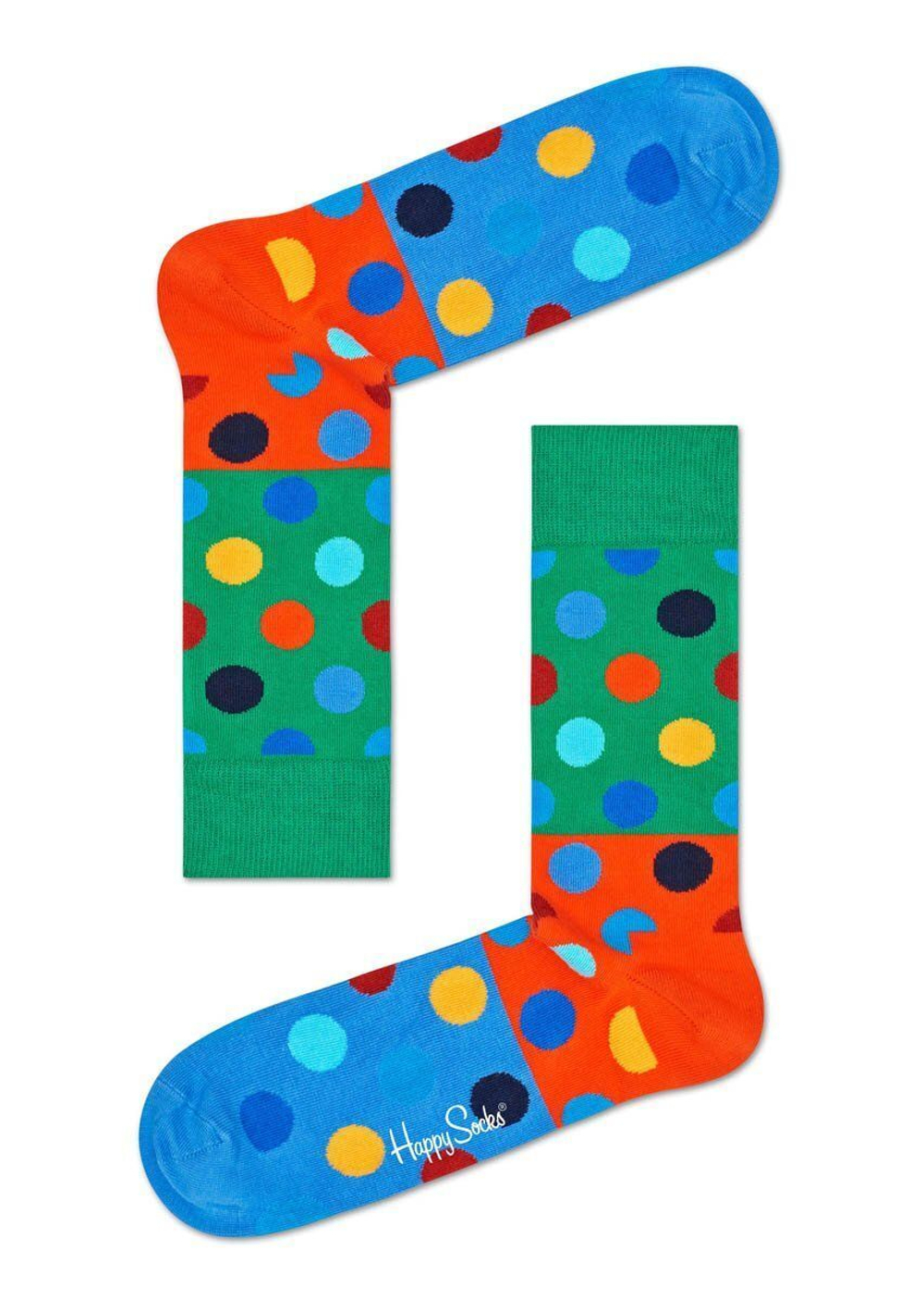 Цветные носки унисекс Big Dot Block Sock в горох (Размер: 25) (Цвет: разноцветный)