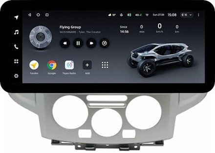 Магнитола для Nissan NV200 2009+ (рамка серебро) - Teyes LUX ONE ROUND монитор 12.3" 2K QLED на Android 10, CarPlay, 4G SIM-слот