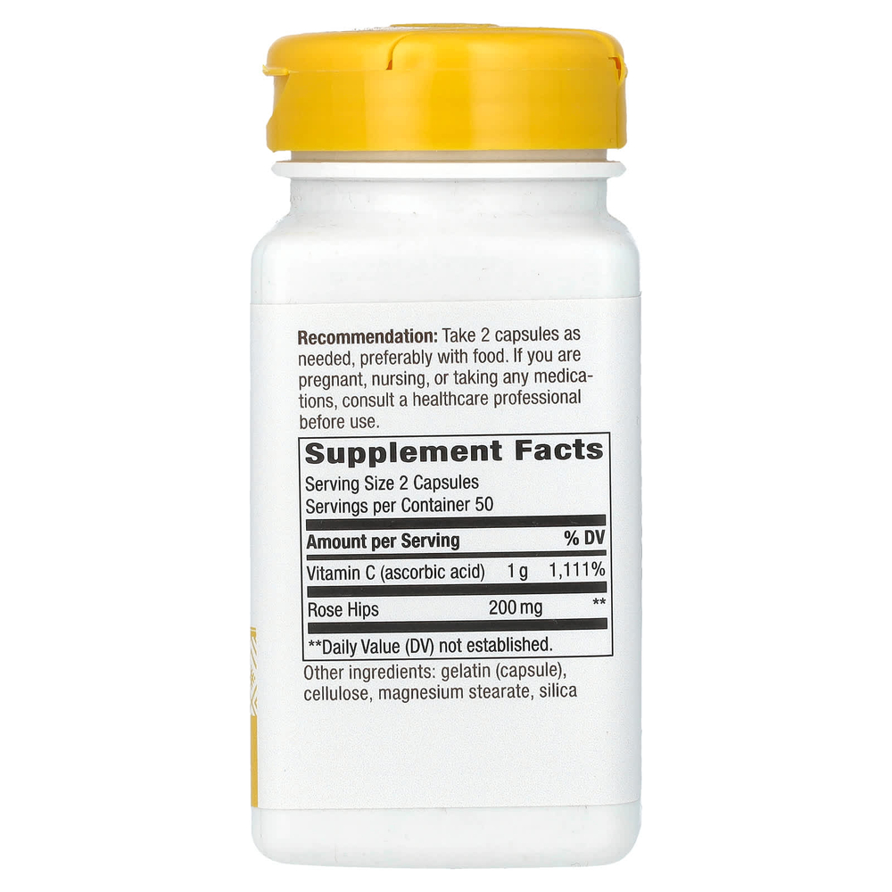 Nature's Way, витамин C с шиповником, 100 капсул