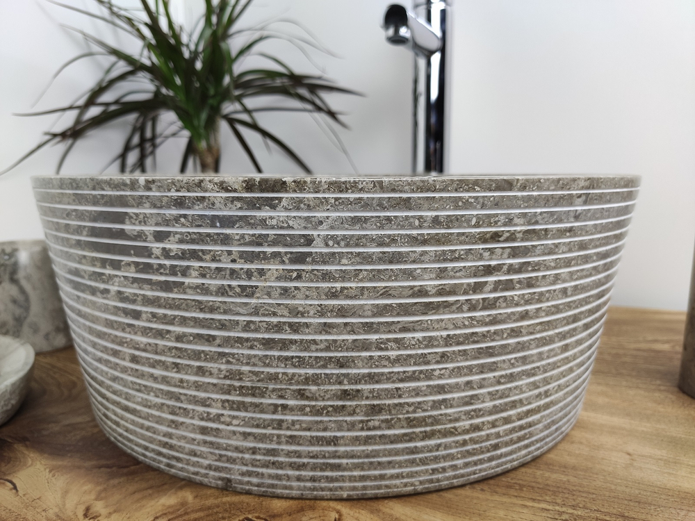 Раковина из мрамора Drum Grey Allur Small  DG-60193 40*40*15