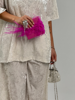 Бархатный костюм жемчужный