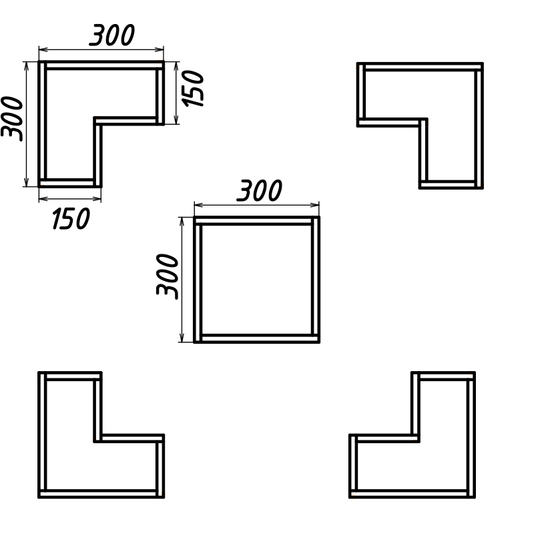 Смарт-1 (bts) Полка (Секция универсальная) крафт