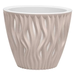 Кашпо для цветов пластиковое 1,6л d-16см «Вдохновение» Пудровый